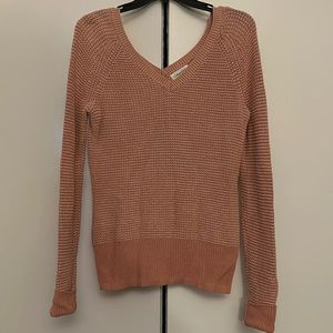 Small Calvin Klein Knit V-Neck Pale Pink Sweater